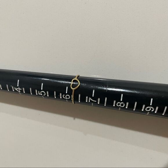 VERAMEAT Got Heart Thin Band Open Heart Gold Brass Ring NEW! Size 6.25 - Picture 4 of 7